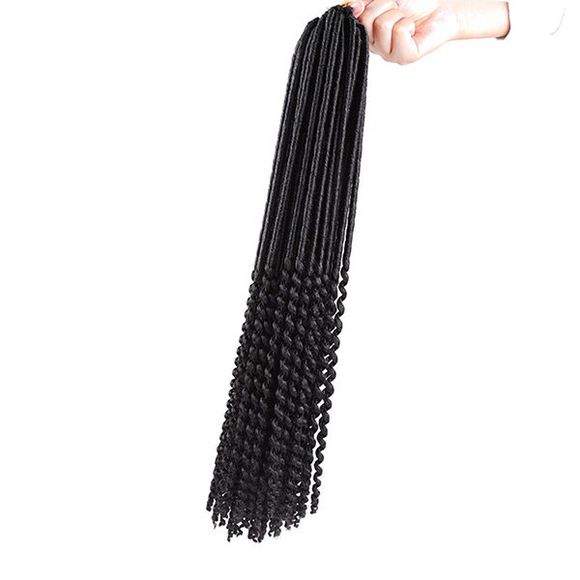 Faux Dread Locs Crochet Long Hair Braids Extensions - Noir 
