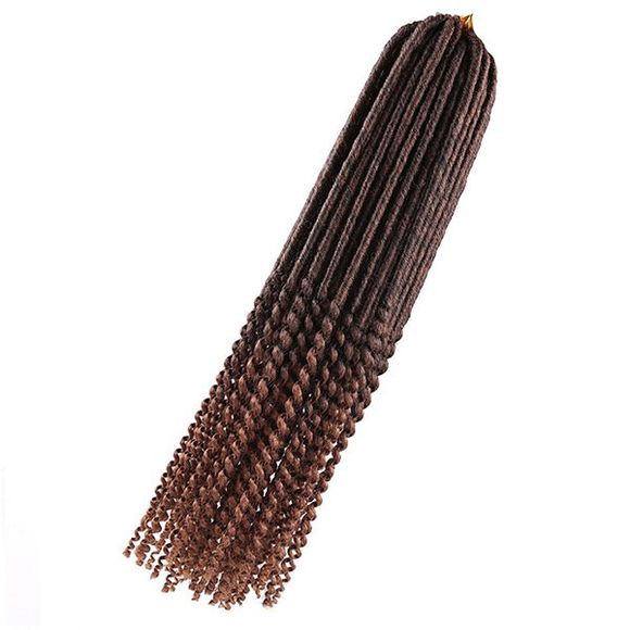 Faux Dread Locs Crochet Long Hair Braids Extensions - marron foncé 