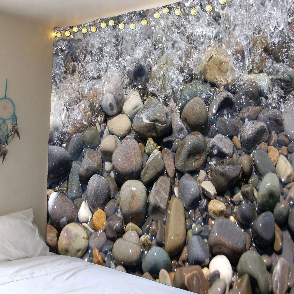 

Water Stone Waterproof Wall Tapestry, Gray