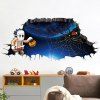 Autocollant D'Art Mural Halloween Araignée 3D pour Chambre - Bleu profond 