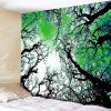 Tapisserie d'impression d'arbres forestiers suspendus - Vert Jade W79 INCH * L59 INCH