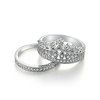 Sparkly Rhinestone Crown Finger Ring Set - Argent 6