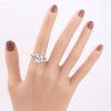 Faux Crystal Rhinestone Sparkly Finger Ring - Argent 7