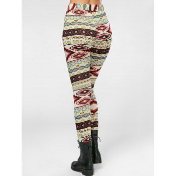 Geometrical Printing High Waist Leggings