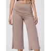 Pantalon Capri à Jambes Larges à Taille Haute - couleur de peau 2XL