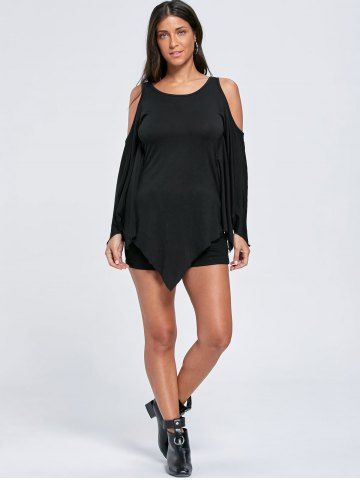 Halloween Cold Shoulder Batwing Top