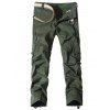 Poches Embellished Straight Leg Cargo Pants - Vert Armée 32