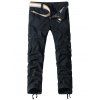 Poches Embellished Straight Leg Cargo Pants - Noir 38