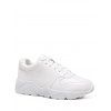 Flat Athletic Faux Leather Sneakers - WHITE 37