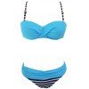 Twist Front Push Up Bikini Set - Bleu XL