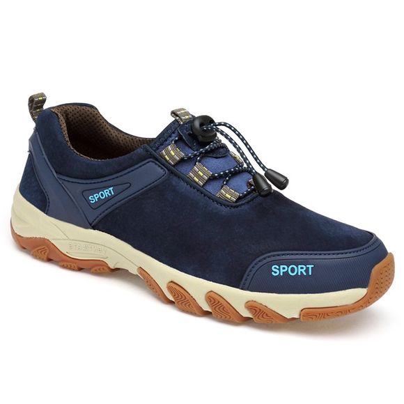 Chaussures Décontractées de Sport en Blocs de Couleurs et Inscriptions - Bleu 43