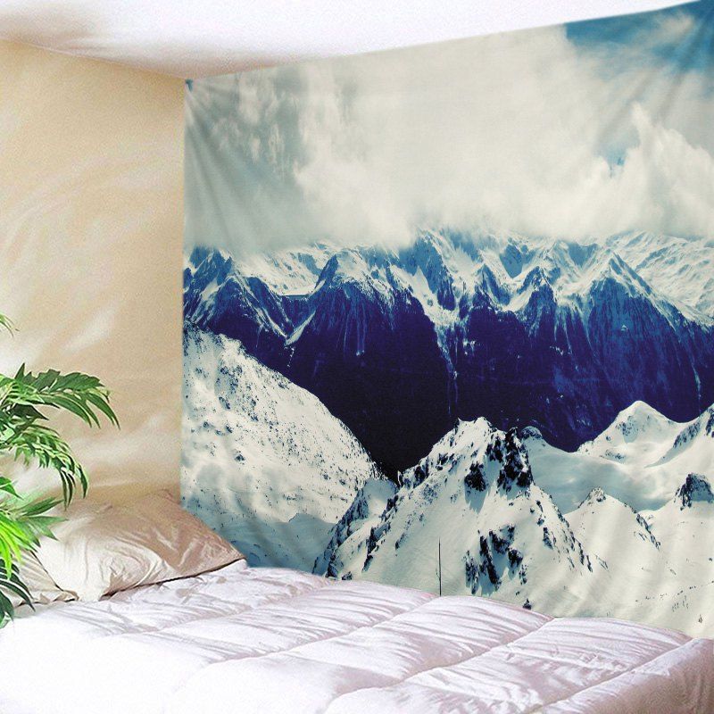 

Snow Mountains Print Tapestry Wall Hanging Art, White