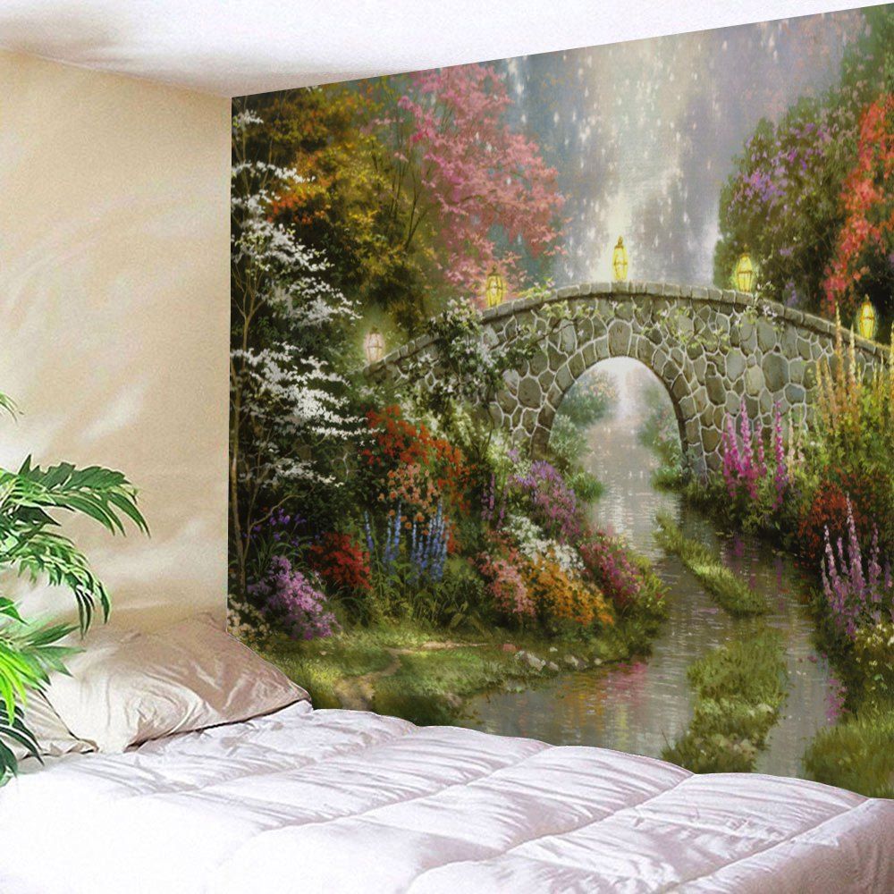 [17 OFF] 2021 Wall Art Hanging Natural Scenery Tapestry In COLORMIX