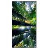 Forest Tree Serviette de bain en polyester imprimé - Vert W15.5 INCH * L67 INCH