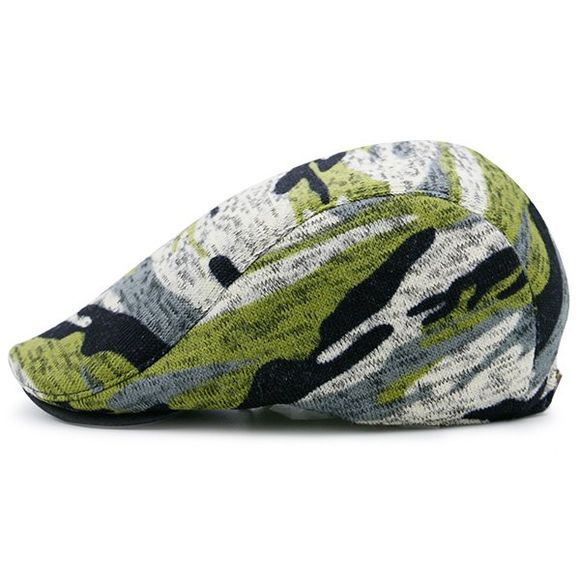 Chapeau Plat Souple Motif Camouflage - Vert profond 