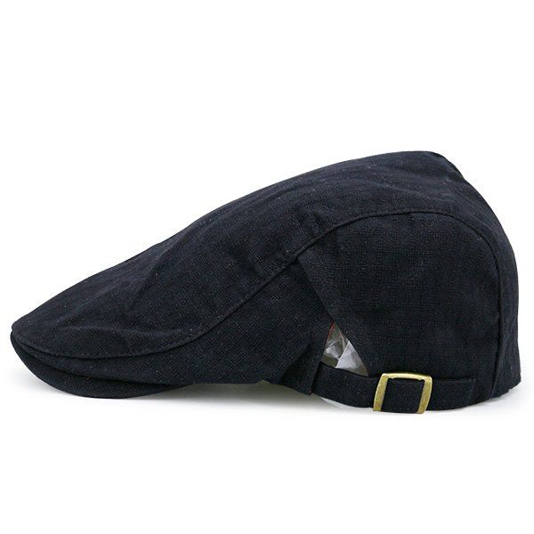 

Nostalgic Plaid Flat Cap, Black