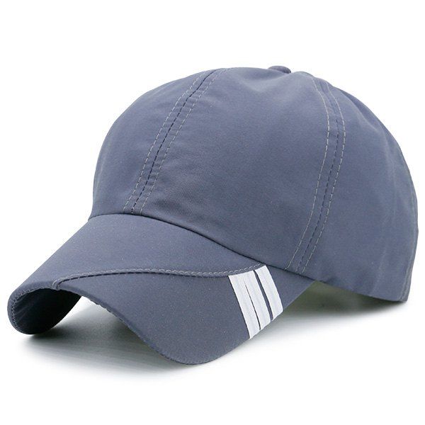 

Stripe Embellished Baseball Hat, Deep gray