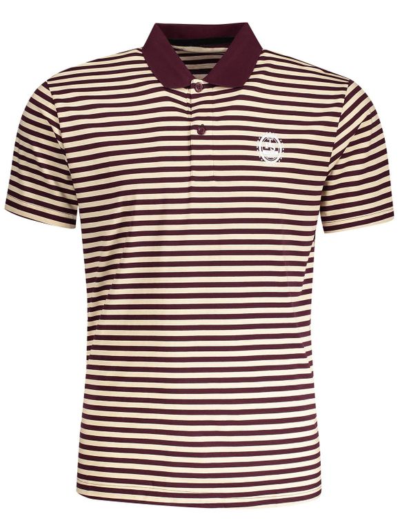 T-shirt Polo à Rayures pour Homme - Rayure L