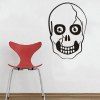 Halloween Skull Shape Home Decor Sticker mural - Noir 