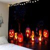 Halloween Night Pumpkin Light Wall Tissu imperméable à l'eau - coloré W59 INCH * L51 INCH