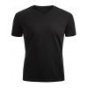V Neck Short Sleeve T-shirt - Noir 2XL