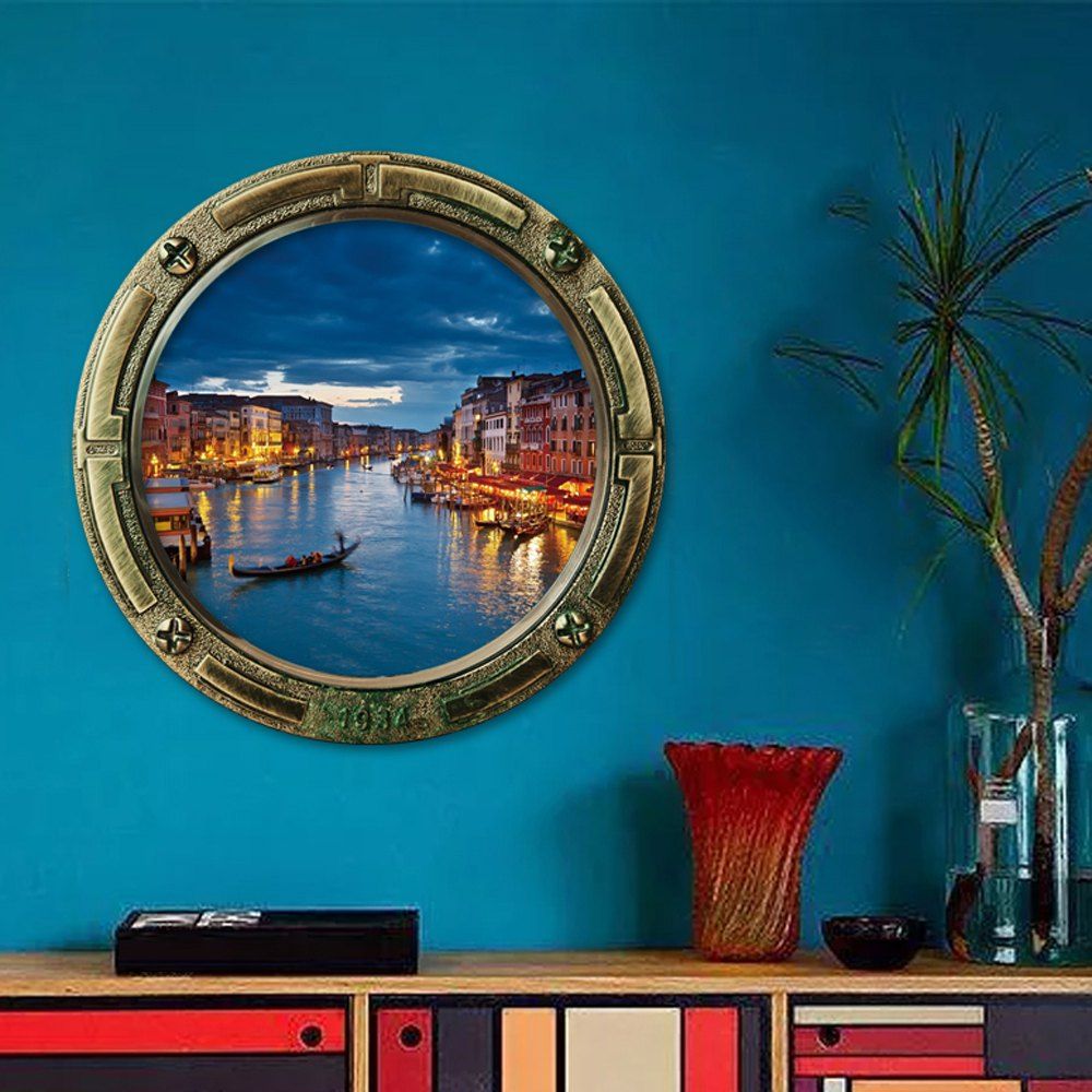 

Window Watery City 3D Wall Art Sticker, Colormix