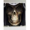 Rideau de Douche Imprimé Crâne Terrible 3D - Noir et Brun W65 INCH * L71 INCH