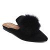 Pompon Pointed Toe Chintillons - Noir 37