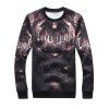 Sweatshirt à manches longues 3D Devil Graphic Print - Noir XL