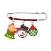 Charm Rhinestone Christmas Bell Broche Snowman - multicolore 
