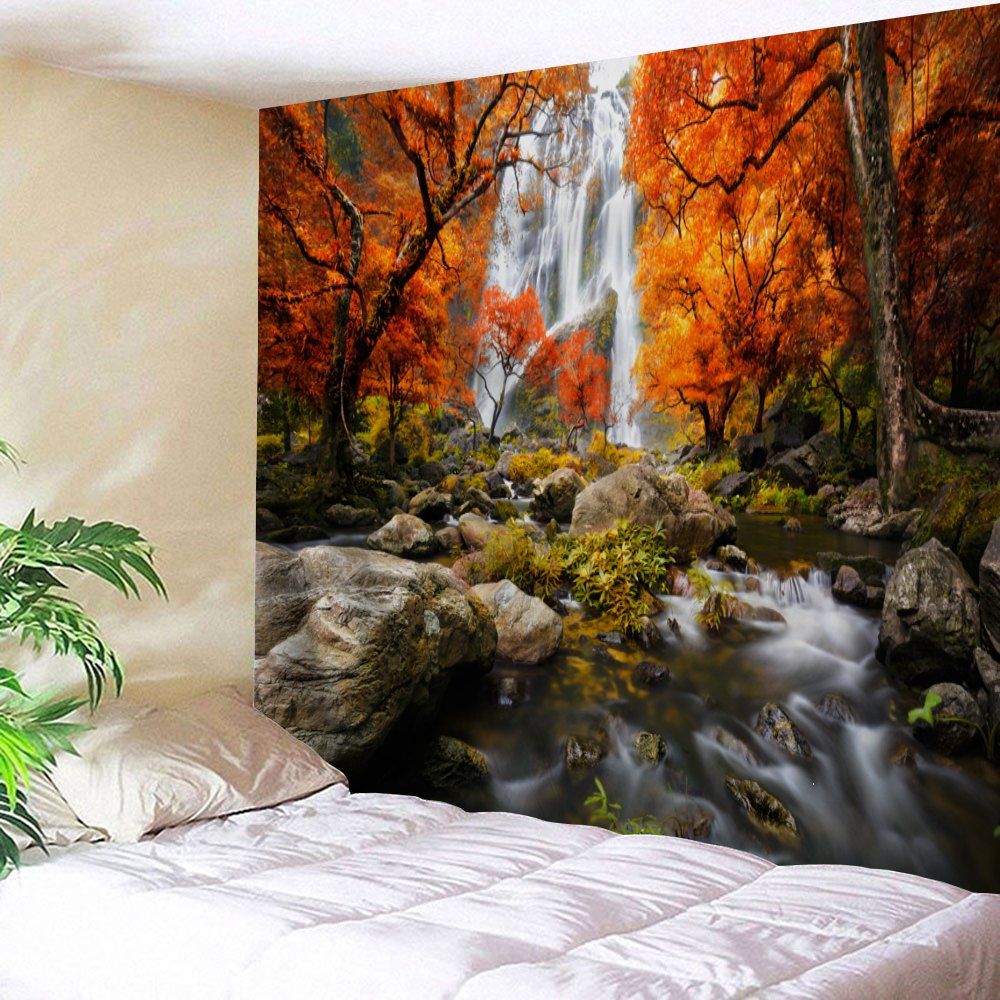 [41% OFF] 2020 Natural Waterfall Print Wall Hanging Tapestry In COLORMIX  DressLily