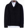 Pullover Shawl Collar Chunky Sweater - Noir M