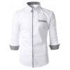 Chemise manches longues à carreaux - Blanc 2XL