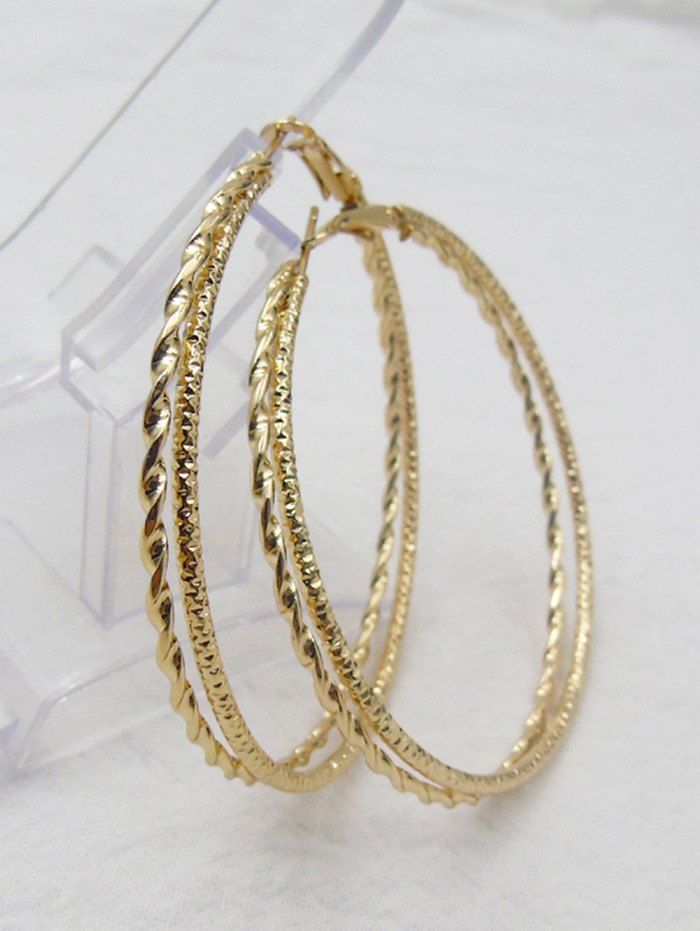 

Hemp Flower Hoop Earrings, Golden