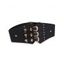 Vintage Metal Buckles Rivet Wide Corset Belt - BLACK 