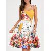 Robe Ligne A Superposée Imprimée Sans Manches - Floral M