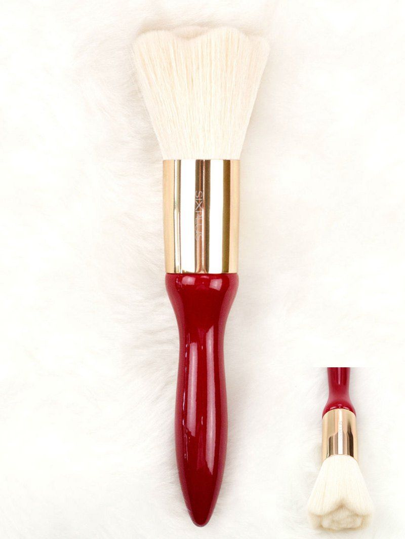 

Rose Shape High Grade Hair Powder Brush, Red