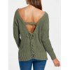 Slash Neck Open Back Pull - Hampton vert XL