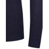 V Neck Button Embellished Patterned Kintwear - Bleu Violet 2XL