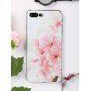 Peach Flowers Pattern Soft Phone Case For Iphone - LIGHT PINK FOR IPHONE 7 PLUS