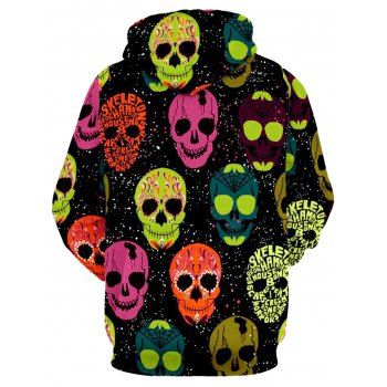 2018 Graphic Skulls Halloween Pullover Hoodie COLORMIX XL In Hoodies ...