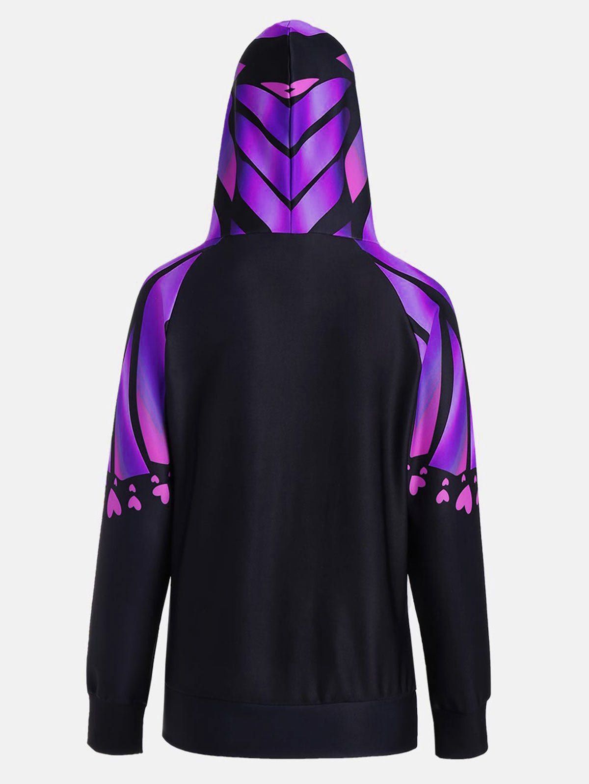 butterfly graphic kangaroo pocket hoodie