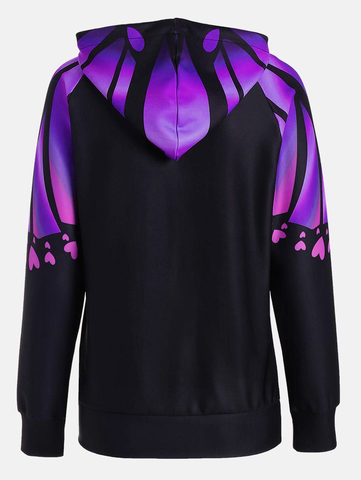 butterfly graphic kangaroo pocket hoodie