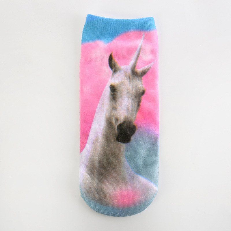 

Unicorn Pattern Magical Ankle Socks, Shallow pink