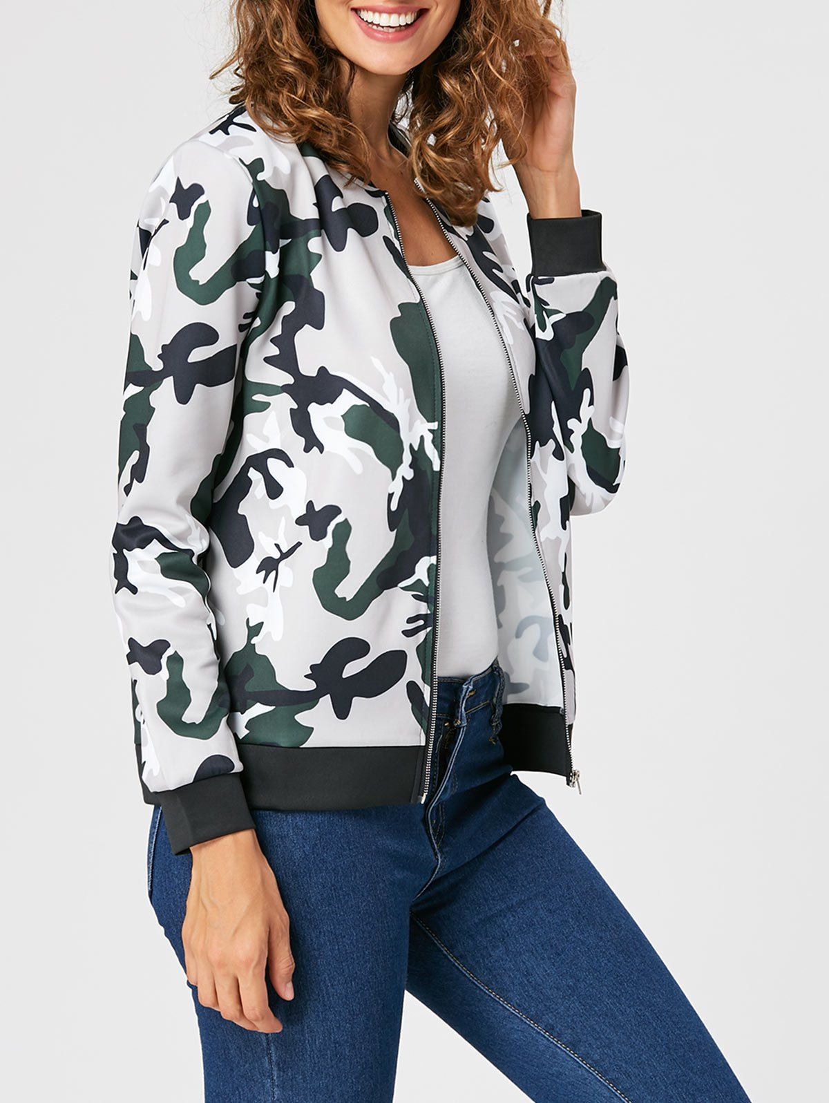 

Camouflage Zip Up Jacket