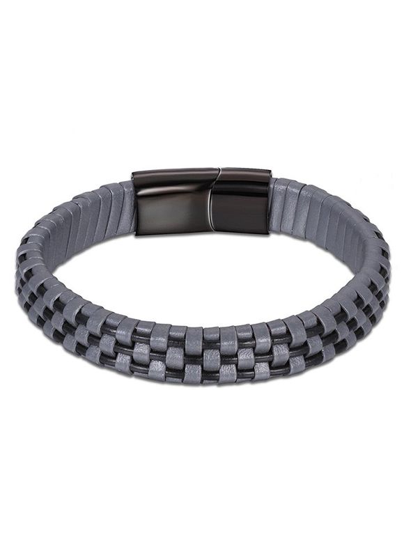 Bracelet Cool Faux Leather - Gris 