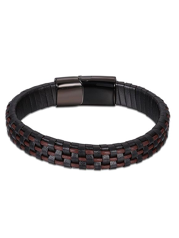 Bracelet Cool Faux Leather - Brun 