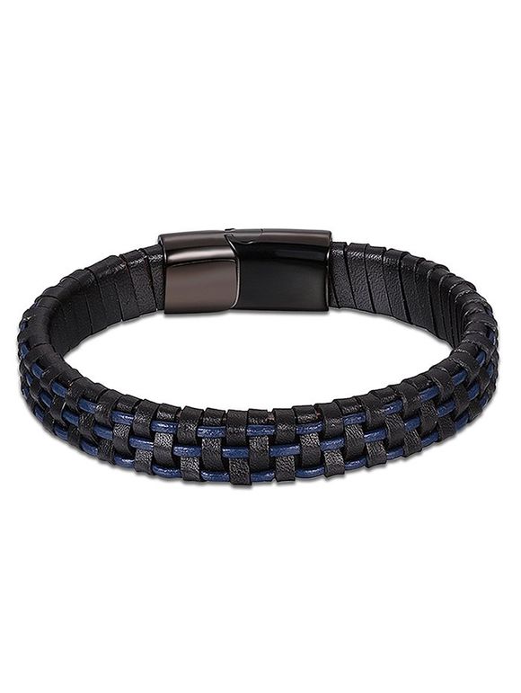 Bracelet Cool Faux Leather - Bleu 