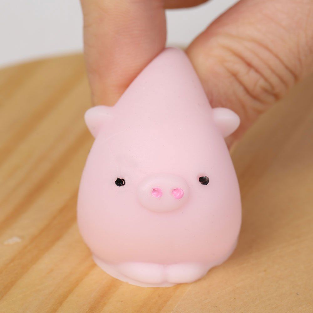 

3Pcs Piggy Shaped Stress Relief Squeeze Squishy Toys, Light pink