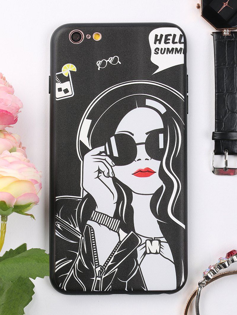 

Cool Girl Pattern Phone Case For Iphone, Black